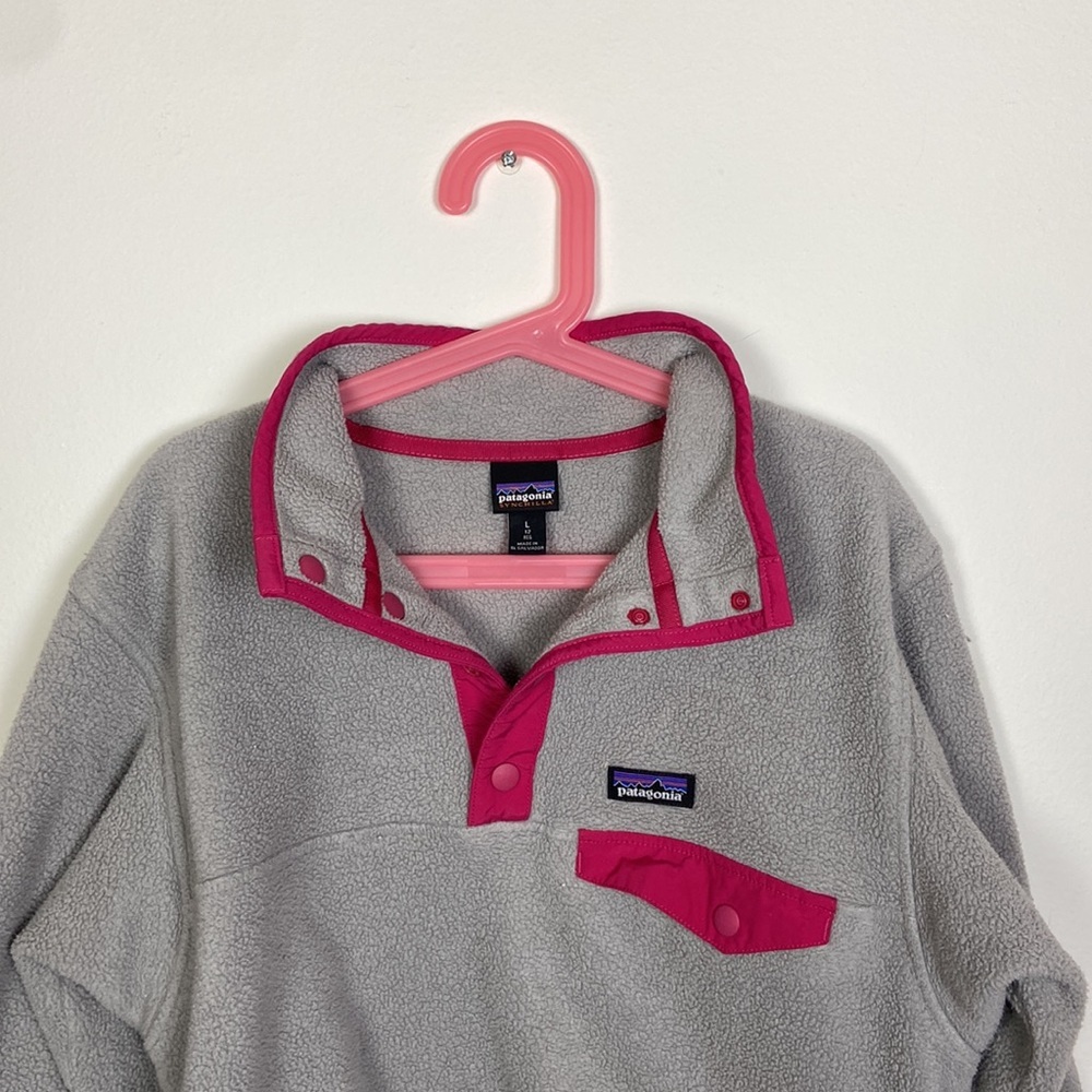 Patagonia Girls Large Synchilla Snap-T Pullover Jacket Winter Outdoor Gorpcore - Picture 3 of 8